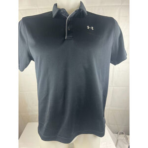 Men’s Under Armour HeatGear Loose Fit Short Sleeve Golf Polo Shirt Size 2X Black